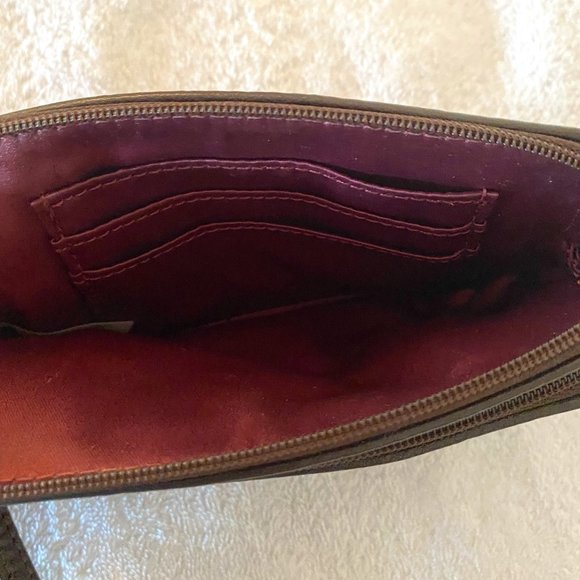 COACH Wristlet Wallet Brown w/ Lighter Brown - Picture 5 of 6